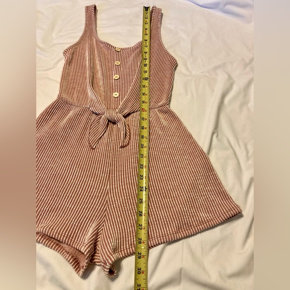 Comfy striped mauve romper S - Picture 5 of 10